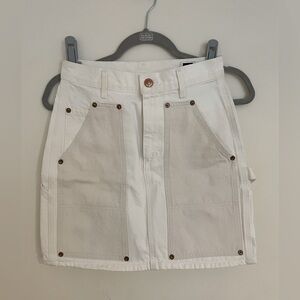 Agolde and opening ceremony white denim workwear skirt size 25